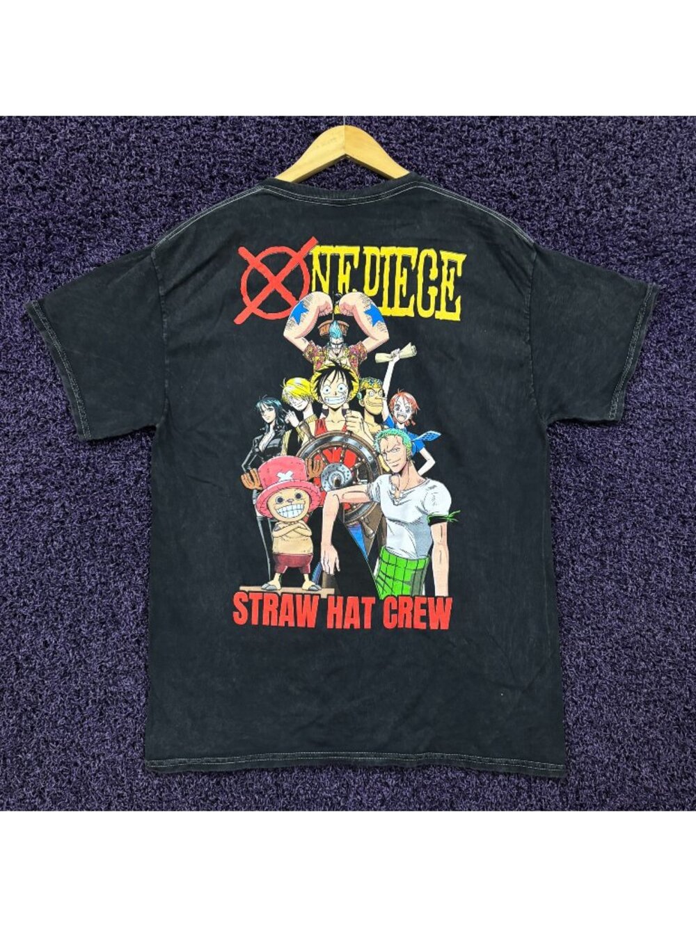 One Piece Straw Hat Pirate Crew T-Shirt Size Large